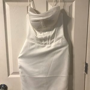 Off white silky corset style top dress
